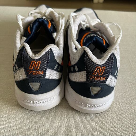 New Balance 729 Women’s White, Black, and Orange Athletic Shoes - Picture 4 of 6
